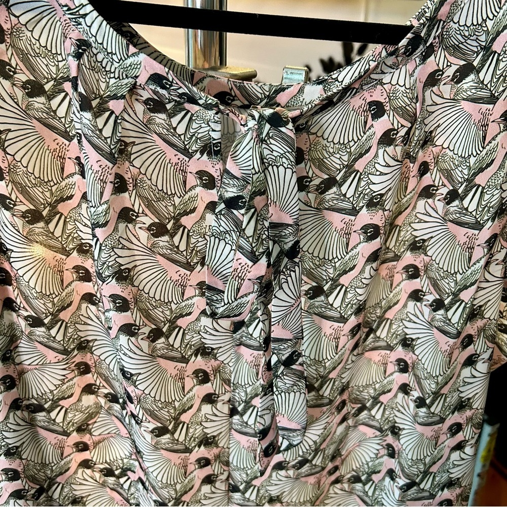 eShakti Custom Bird Print Plus Size‎ Blouse - Picture 6 of 9
